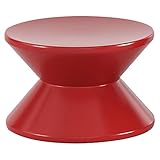 LIULA Runder Sitzhocker Sofahocker Pouf Hocker PP-Kunststoffmaterial multifunktionaler Fußhocker für Zuhause Wohnzimmer Umkleidekabine Schlafzimmer Büro schuhbank (Size:Klein,Color:Rot)