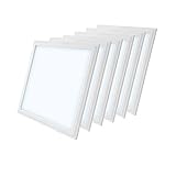 Sveton 6er Set LED Panel 62x62cm/Rasterleuchte (auch als 2er, 3er oder 4er Set) 40W inkl. Netzteil Deckenleuchte Küche Bürolampe Odenwalddecke Rasterdecke. (6er Set, Kaltweiß)