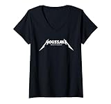 Damen Moussaka Meister des Auberginen-Feinschmeckerkochs, Bäcker, Koch. T-Shirt mit V-Ausschnitt