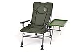 Angelstuhl Campingstuhl Carp F5R ST Stuhl Deluxe Karpfen Angler Campingstuhl mit extra Höhe und Tisch