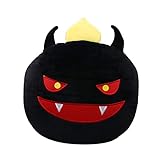 Plüschtier Teufel Halloween Plüschtier Kuscheltier Handwärmer Ausgestopftes Teufel Plüschkissen Kissenpuppe Kawaii Weich Teufel Figur Puppe Spielzeug Kissen für Kinder Party Gefälligkeiten 38CM
