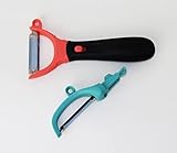 TUPPERWARE Schälfix Profischäler Universalschäler Griff mit 2 Aufsätzen + Kugelschreiber