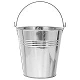 BESTonZON Eiskühler Eiseimer Weinkühler Metall Eiswürfel Eimer Eiskübel Behälter Sektkühler Eiswürfeleimer Eisbehälter Blecheimer Zinkeimer Hochzeit Party Getränke Cocktail Kühler