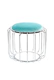 Beistelltisch/Pouf Comfortable 110 Mint/Silber von Kayoom