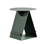 FIONEL Beistelltisch Couchtisch Runder Seitentisch Bürodekoration Couchtisch Schlafzimmer Nachttisch Haus Wohnzimmer Sofa kleine Endtisch grüne Metallkaffeetische Kaffeetisch Nachttisch