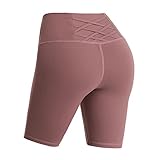 Elogoog Damen-Yogahose mit hoher Taille und Taschen, enge Leggings für Workout und Laufen, Damen, ausgestellte Yogahose, kurz, wassermelone, XL