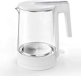 Wasserkocher Glas-Wasserkocher |Wasserkocher |Gebürsteter Edelstahl |1,5 l kabelloser Wasserkocher, 1800 W Heizung Present