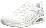 Skechers Damen Tres-air Vision-luftig Sneaker, White Duraleather Mesh Silver Hot Melt Tr, 40 EU