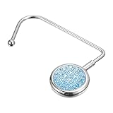 sourcing map Geldbörse Haken Aufhänger - 4,25' Metall Tragbarer Handtaschenhalter für Tischreiniger Frauen Taschenaufbewahrung Dekoration, Blau