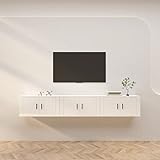 UYSELA Home Sets mit Wand-TV-Schränken 3-teilig weiß Hochglanz 80x34,5x40cm
