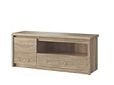 ok-living OKL Lowboard Fernsehtisch Sonata 126,6cm für Fernseher Konsole Wohnzimmer Sofaschrank RTV-Schrank TV-Schrank Ablage Aufbewahrung Sonoma