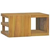 Tidyard Wand Badschrank Waschbeckenunterschrank Waschtisch Badmöbel Unterschrank Massivholz Teak 60x45x30 cm