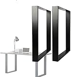 uyoyous Tischgestell 2X Tischfüße Metall Industrial Tischkufen Esstisch Tischbeine für Esstisch Schreibtisch Couchtisch Bank | Einfache Montage | 71 × 65cm, Rechteck, Schwarz