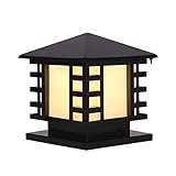 Fabrik Heiß Verkauf Chinesische E27 Außensäulenlampe IP65 Glas Wasserdichtes Finish Post Lampenfassung Edelstahl Sockelleuchte Rostfreie Gartenterrasse Säulenlampe Quadratische Glaslaterne Mattierte S