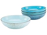 CreaTable, 23432, Serie Nature Collection, Geschirrset, Set 4 teilig, Steinzeug, Poke Bowl-Aqua