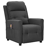 Hommdiy Massagesessel fernsehsessel, Relaxliege Wohnzimmer, Massage Sessel Wohnzimmer Tv Sessel Dunkelgrau Stoff
