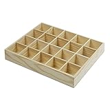 Aufbewahrungsbox mit 20 Fächern, Unterwäsche-Aufbewahrungskoffer, Socken-Organizer, Höschen, stapelbare Schublade, Kleinigkeiten-Behälter, Original aus Holz