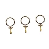 FRCOLOR 3 Stück Klappgriff-Spiegel Taschenlupe Schreibtisch Für Mädchen Metall-Schreibtisch Kosmetikspiegel Badezimmerspiegel Handspiegel Mit Ständer Make-Up-Werkzeug