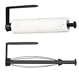 Küchenrollenhalter mit Dämpfungseffekt - Küchenrollenhalter ohne Bohren, Hängend Stark Selbstklebend Küchenpapierhalter, für Küche und Badezimmer (Schwarz)