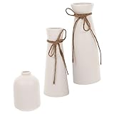 Warmhm 3-Teiliges Vasen-Set Mini-Bücherregal Boho-Pflanztöpfe Weiße Bücherregale Minimalistische Blumenvasen Dekorative Blumenvase Hohe Trockenblumenvase Kleine Vase