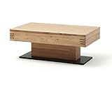 ALIDAM Konsolentisch Beistelltisch Couchtisch 14 Balkeneiche teilmassiv 115x45x70 cm Sofatisch Wohnzimmertisch