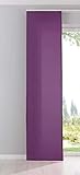 Gardinenbox Flächenvorhang Schiebegardine Cationic Blickdicht Leinen Optik Natura seidenmatt, HxB 245x60 cm, Lila Landhaus Stil, 204411