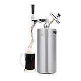 MYZIJI Getränkespender Bierzapfanlage Tragbare Haushaltsbier-Kass-Systeme, Bierbrühensysteme mit einstellbaren Wasserhahn-Kits for die Lagerung (Size : 5L)