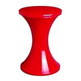 Designklassiker Hocker Tam Tam Pop mit Stauraum unter der Sitzfläche, Stapelbar, leicht, rot