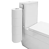 Tokokimo Stand Toilettenpapierhalter Ohne Bohren, 4 Rollen Klopapierintegriertem Toiletnpapier Ersatzrollenhalter，HxBxT：42 x 3.5 x 9cm, Edelstahl Toilettenpapierhalter Stehend, (Silber, 1 Stück)