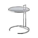 Runder Couchtisch, Glas-Couchtisch mit Metallrahmen, Lift-Top-Couchtisch, moderner Couchtisch for kleine Räume, Nachttisch, minimalistischer Beistelltisch for Wohnzimmer