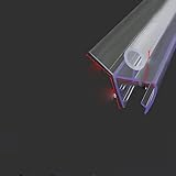 6/8/10/12 mm Duschwand-Dichtungsstreifen, PVC, rahmenlose Glastür, Unterseite, Dichtungsstreifen, fegen, kleberfrei, Badezimmer-Hardware, 10 mm Glas, 1 Stück x 50 cm