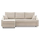 Ecksofa Dorma mit schlaffunktion, einfacher Aufbau, modernes Design, polstermöbel. Schlafcouch zum Wohnzimmer. Widerstandsfähiges, Minimalistisches Design (POSO 100)