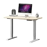 Albatros Höhenverstellbarer Schreibtisch Lift 2P11, 110 x 60cm Eiche – Schreibtisch Höhenverstellbar Elektrisch mit Digitaldisplay – Optimal als Stehschreibtisch, Bürotisch oder Standing Desk