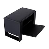 MRBLS Schuhschrank mit Sitzbank - Modernes Design & Robuste Qualität – Schuhregal Geschlossen Schuhbank Garderobenbank mit Sitzfläche Sitzpolster – erhältlich in 6 Farben (Schwarz Matt - Schwarz Matt)