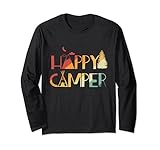 Retro Vintage Happy Camper für Outdoor Wandern Camping Liebhaber Langarmshirt