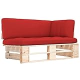 FIRBNUS Garten-Paletten-Ecksofa Imprägniertes Kiefernholz Sitzecke Garten Gartenmöbel Holz Outdoor Sofa Balcony Furniture Balkonsofa Palettenmobel Palettensofa Palettenmöbel Balkon Eckcouch