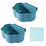 YAANBUNB 2 Stück Wickeltisch Behälter Organizer Wolke Blau Auffangschale für Küchenabfälle Küchenabfalleimer Hängend mit Reinigungstuch Abfallbehälter zum Einhängen für Hausmüll Aufbewahrung