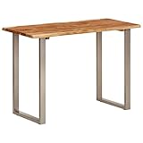 ZEYUAN Esstisch, Esszimmertisch, Dining Tables, Kitchen Table, Küchentisch, Restauranttisch, 110x50x76 cm Massivholz Akazie