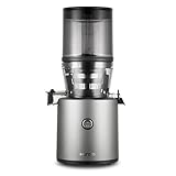 HUROM | Slow Juicer | Entsafter Gemüse und Obst | H320N | Elektrische Kaltpresse | Ruhiger Motor | Leicht zu Reinigen | mit Großem Behälter und Siebfilter | 2l | 200 Watt | BPA Frei | Titangrau