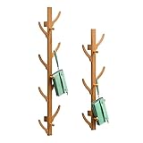 AISHFP Garderobe Wandhalterung Wandbehang Garderobe Eingang Wohnzimmer Schlafzimmer Mantel Hut Tragetasche Tasche Kleiderbügel AST Design 2-teiliges Set Wandgarderobe Bügelhaken (Color : Brass, Size