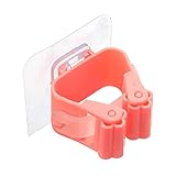 Clicitina 5-teiliges selbstklebendes Halter-Set für den Haushalt, wandmontierter und Griffhalter für eine ordentliche Aufbewahrung Schwarze Schreibtisch (Pink, One Size)