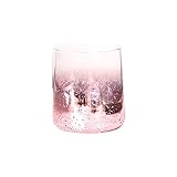 OQHAIR Glasbecher Trinkgläser Haushalt Weingläser ohne Stiel Trinkglaswaren Klares farbiges Weinglas für Wasser Saft Bier Party Trinkgläser (Farbe: Lila) (Roze b)