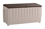 Keter 17197948 Kissenbox Novel, 340 L, Kunststoff, beige/braun