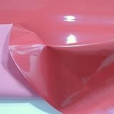 TOLKO 1m Lederimitat Glattleder Lackleder | weiche Premium Meterware | Stuhl Bank Sessel Sofa Sitzbezug 140cm breit | Kunstleder Bezugstoff Polsterstoff Polsterbezug Möbelstoff (Rosa Rot)