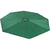 Cabilock Sonnenschirmabdeckung Polyester UV-Schutz 8 Rippen Außentisch Regenschirm Baldachin Sonnenschutz Abdeckung Ersatz für Sonnenschirm Sonnenschirm (Dunkelgrün)