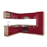 Vicco Küchenzeile Küchenblock Einbauküche R-Line Ecke 287 x 277 Goldkraft