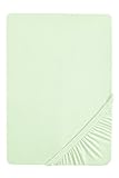 biberna 0077866 Spannbetttuch Jersey-Elastic (Matratzenhöhe max. 25 cm) 1x 90x190 cm  100x220 cm mint