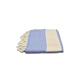 Saunaband 100% Baumwolle 100x180cm (Blau)