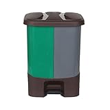 Küchen-Mülleimer, Doppel-Mülleimer für den Außenbereich, Büro/Außengarten, Kunststoff-Mülleimer 20 Liter/Mülleimer für den Innenbereich (grün)