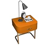 Nachttisch Nachtkommode Moderner Nachttisch Mit Einer Schublade, Hoher Beistelltisch Mit Metallbeinen, Marmor-Arbeitsplatte, Wohnzimmer Nachtschrank Nachtkästchen (Color : E, Size : 45 * 40 * 52cm)